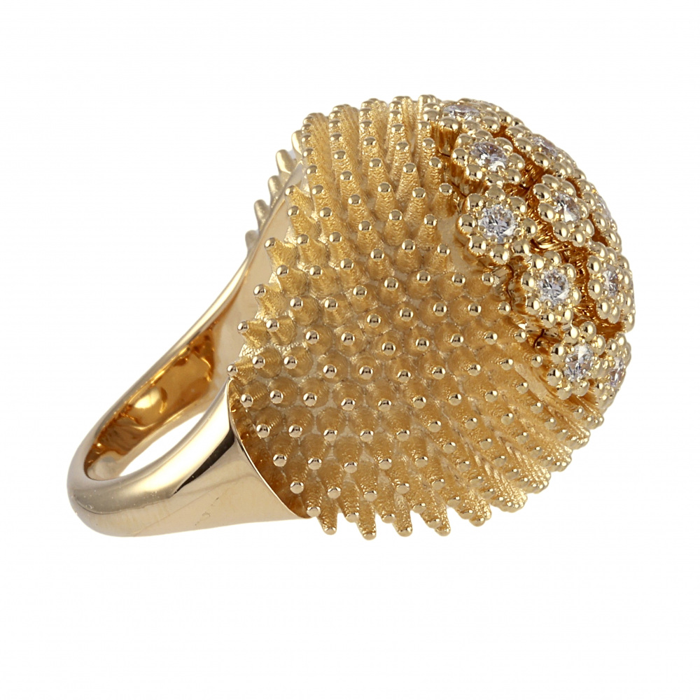 Cartier Cactus Ring 18K Yellow Gold Diamond N4748500