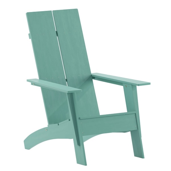 Modern Dual Slat Back Adirondack Style Patio Chair
