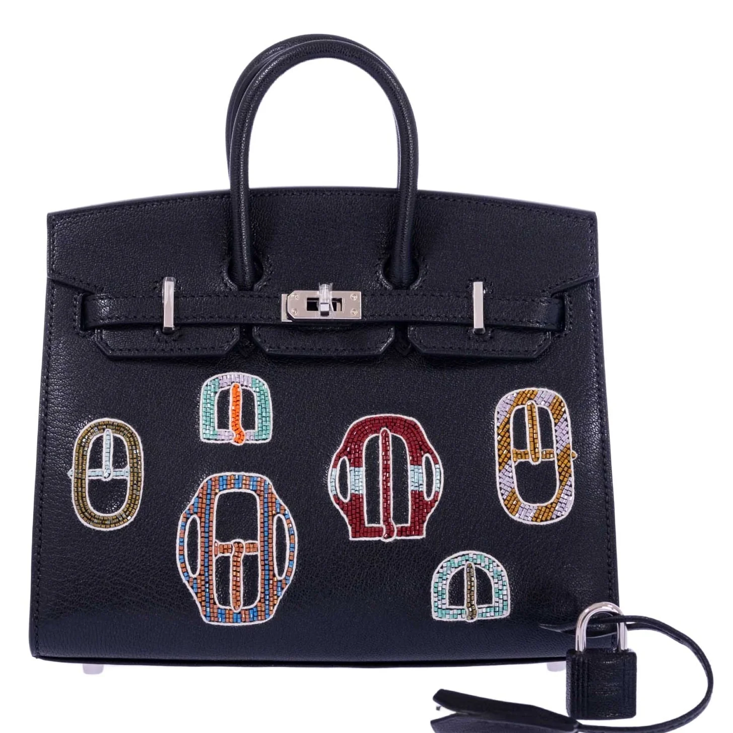 Hermès Birkin 20 Sellier Bouclerie Moderne Black Chèvre Palladium Hardware