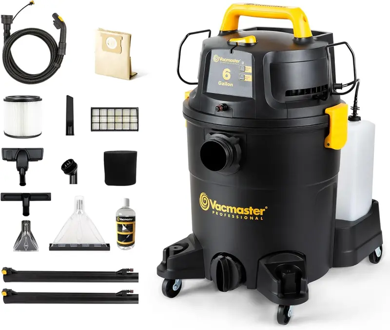 Vacmaster 3-in-1 Carpet Cleaner – Wet/Dry/Upholstery Shampoo Vacuum with Multi-Surface Tools