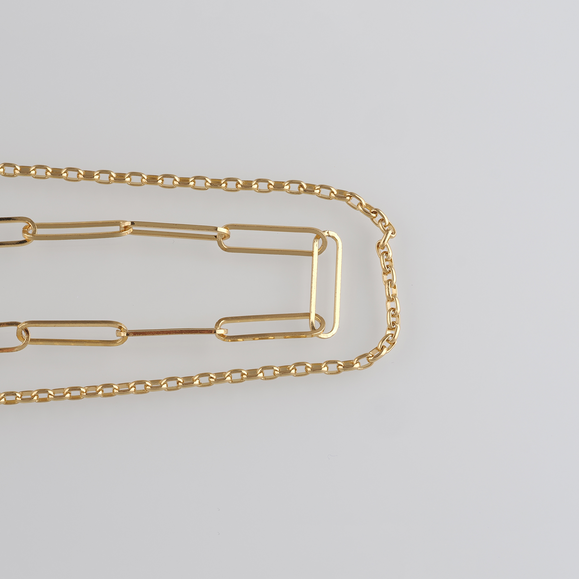 18K Gold Filled Oval Link Necklace,Cable Chain,Minimalist Necklace,Paper Clip Chain Necklace,Adjustable Necklace