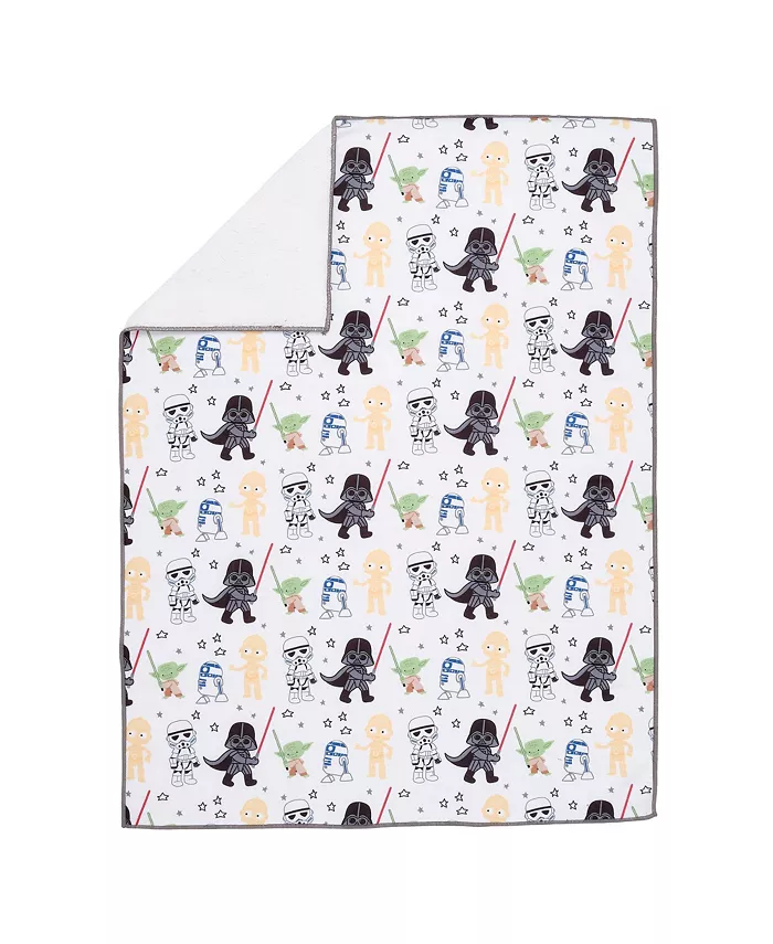 Lambs and Ivy Star Wars Classic Fleece Baby Blanket - Yoda Darth Vader R2-D2 C-3PO