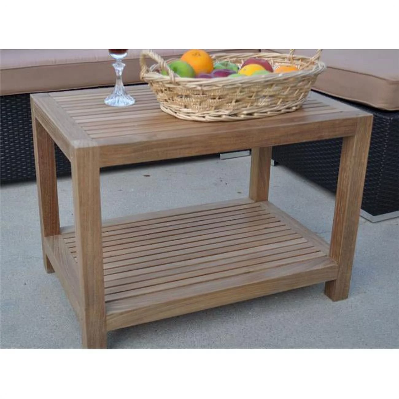 Anderson Teak TB-024SS Windsor Side Table 2-Tier