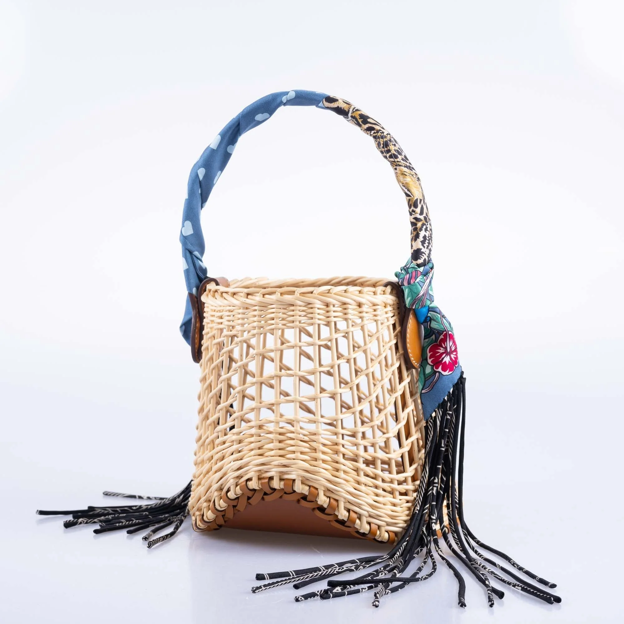 Hermès Picnic Sabot Osier Wicker & Barenia Leather