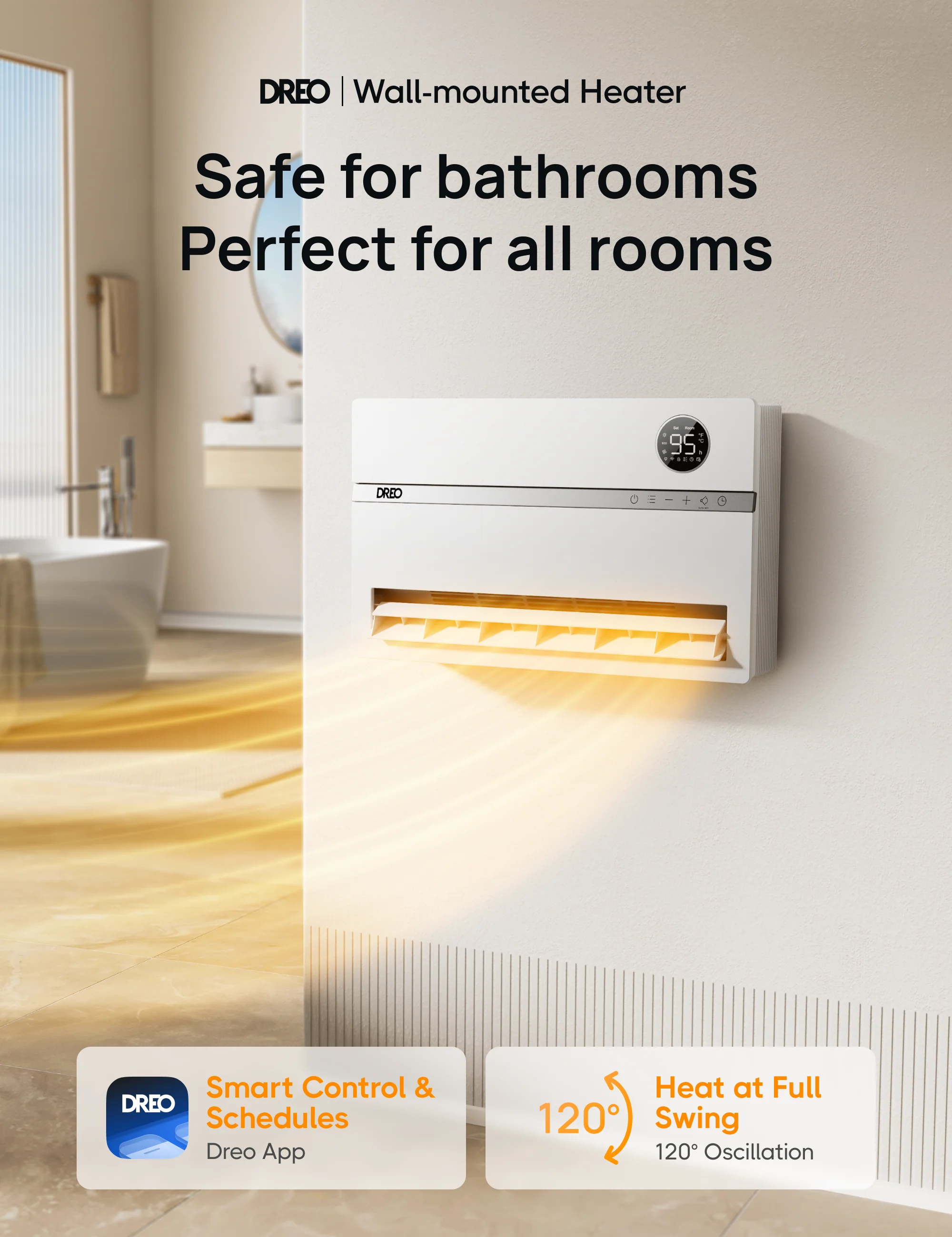 Smart Wall-mounted Heater WH739S with ALCI Plug