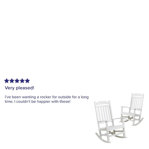 2 Pack AllWeather Faux Wood Rocking Chair