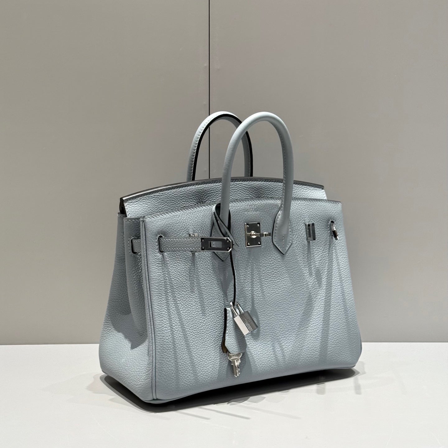 Hermes Birkin 25Cm Baby Blue Togo Leather Silver Hardware 237514