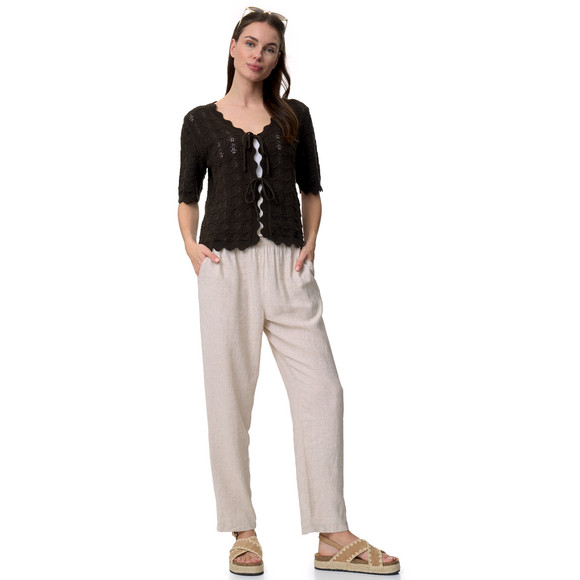 Gina Benotti Damen Strickjacke mit Ajourmuster
