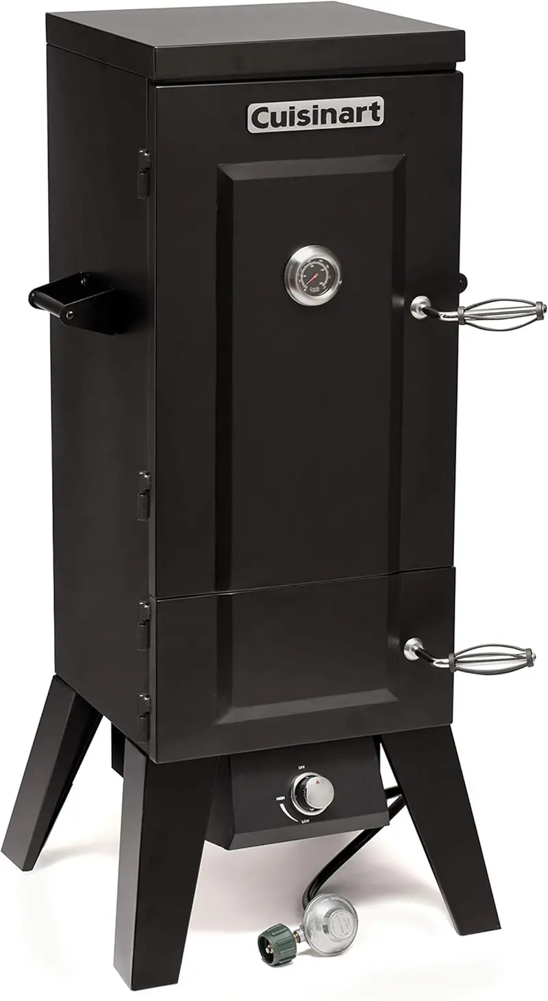 Vertical Propane Smoker – Four Removable Racks, Wood & Water Trays, 15,000 BTU Output for Brisket, Jerky & Smoked Meats