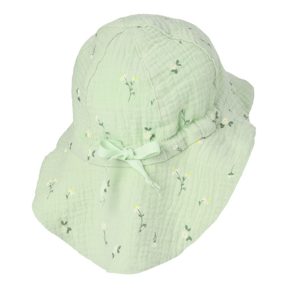 Topomini Baby Musselin-Mütze mit Blumen-Muster