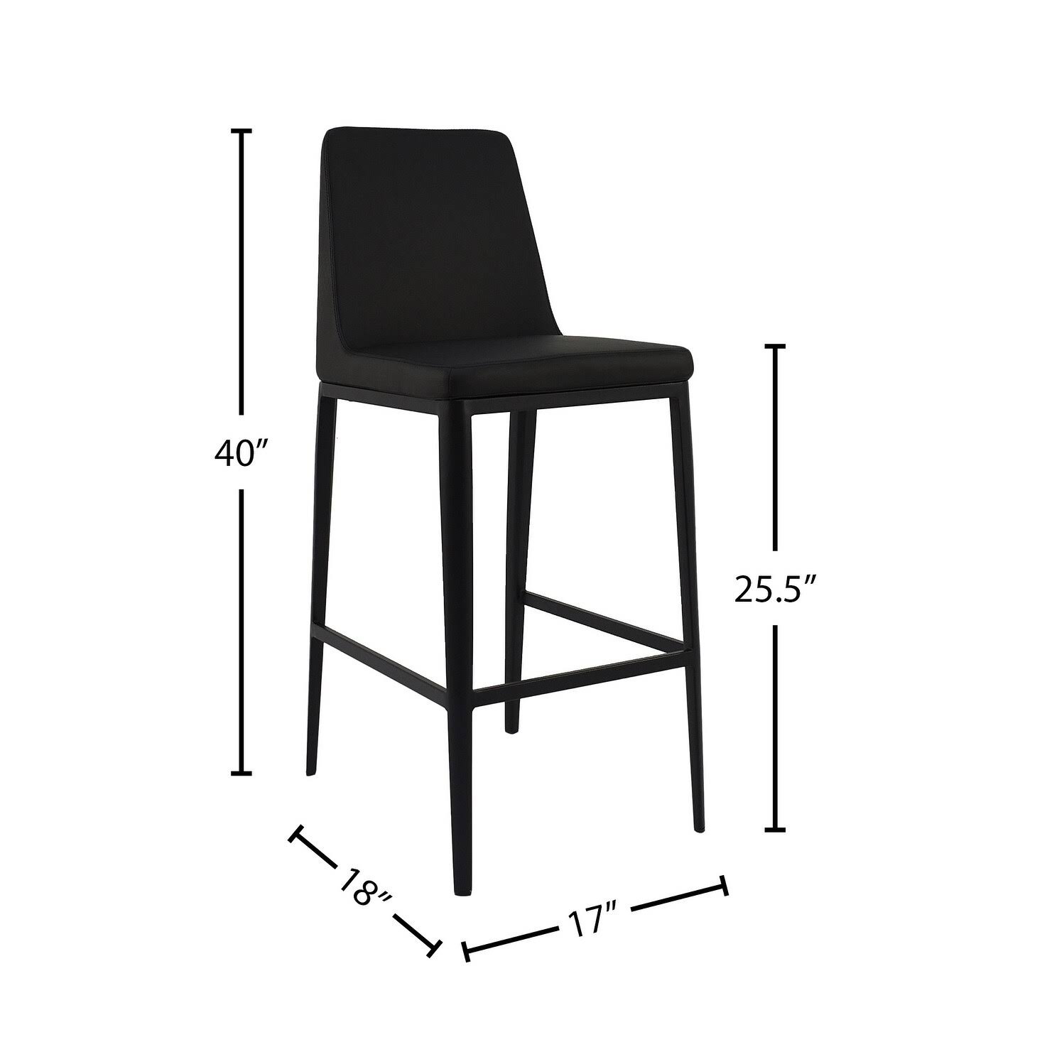 Elite Living Avenue Modern Leatherette Contract Grade Bar Stool (26-inch/ 30-inch) - Charcoal - Bar Height