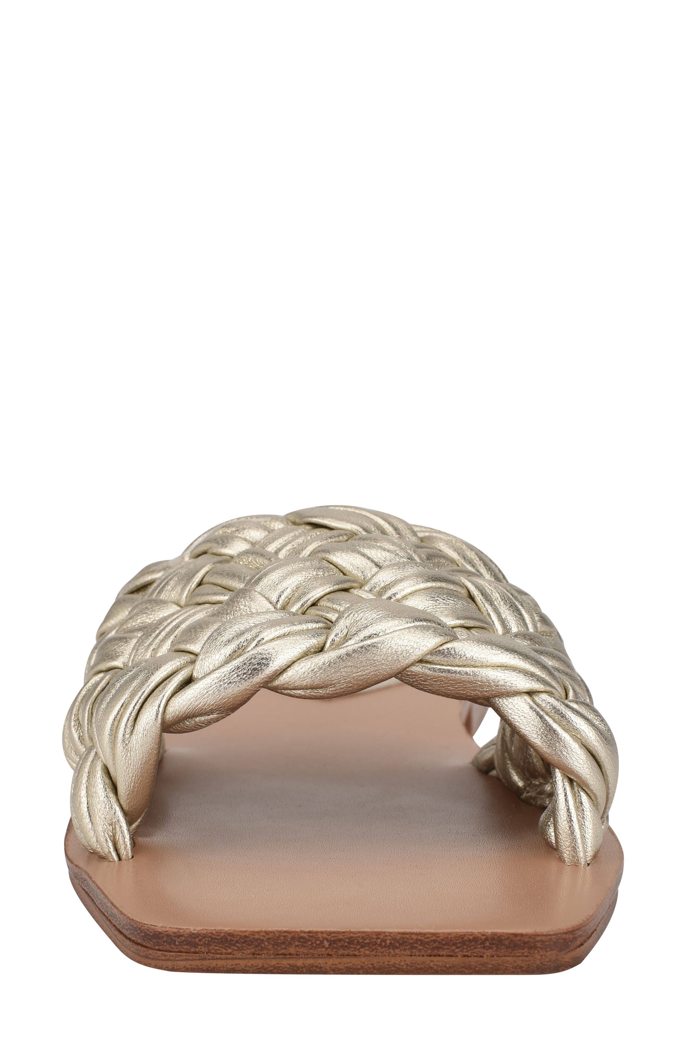 Marc Fisher Reanna Flat Slide - Gold Leather - 5