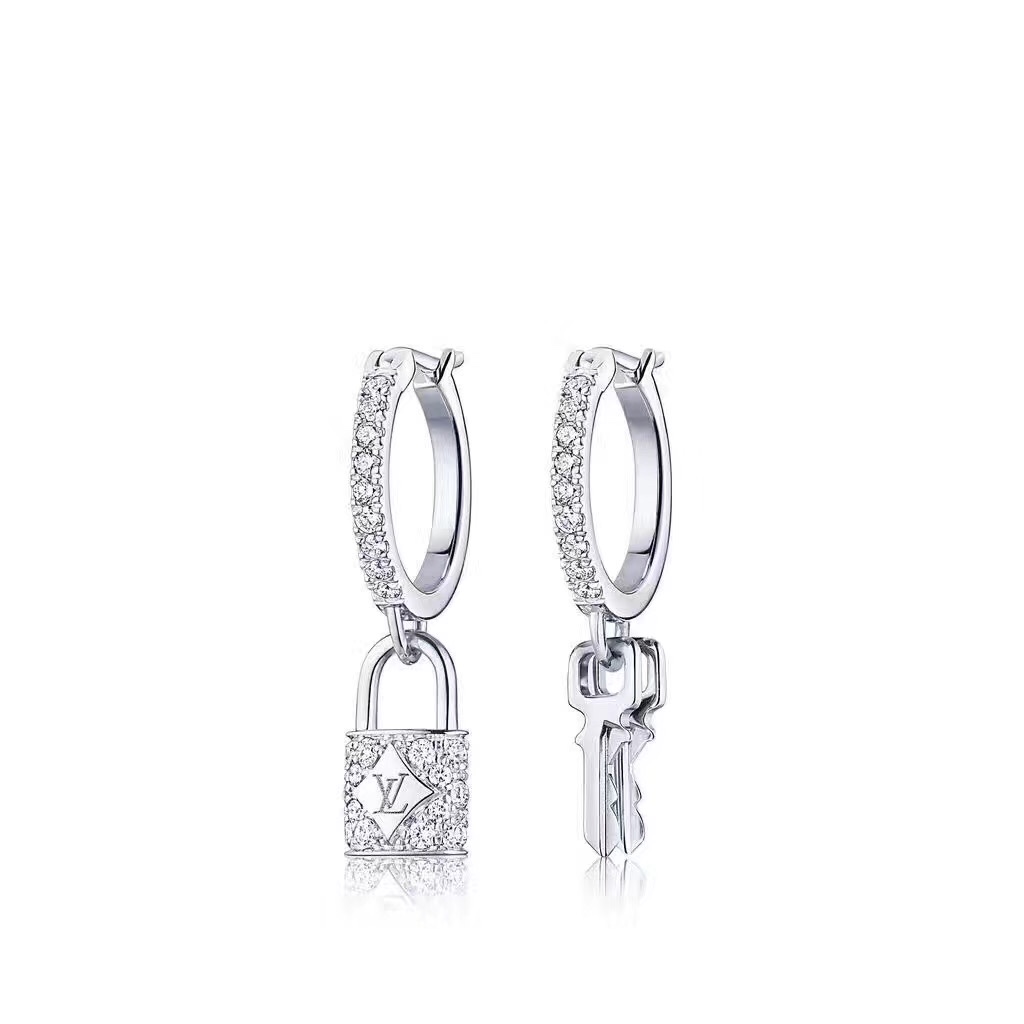 LV Lock Key Earrings - cnluxepick