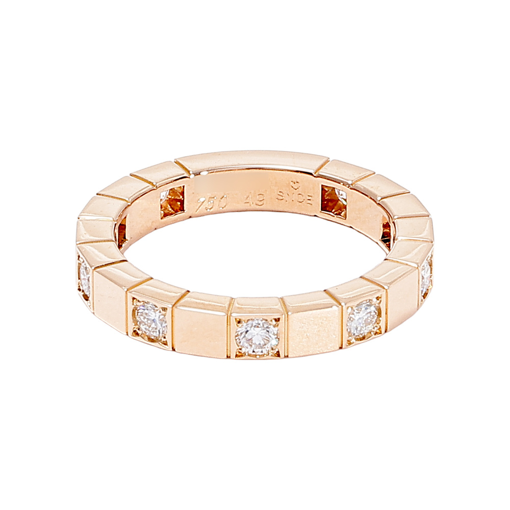 Cartier Laniere Ring 18K Rose Gold Diamond