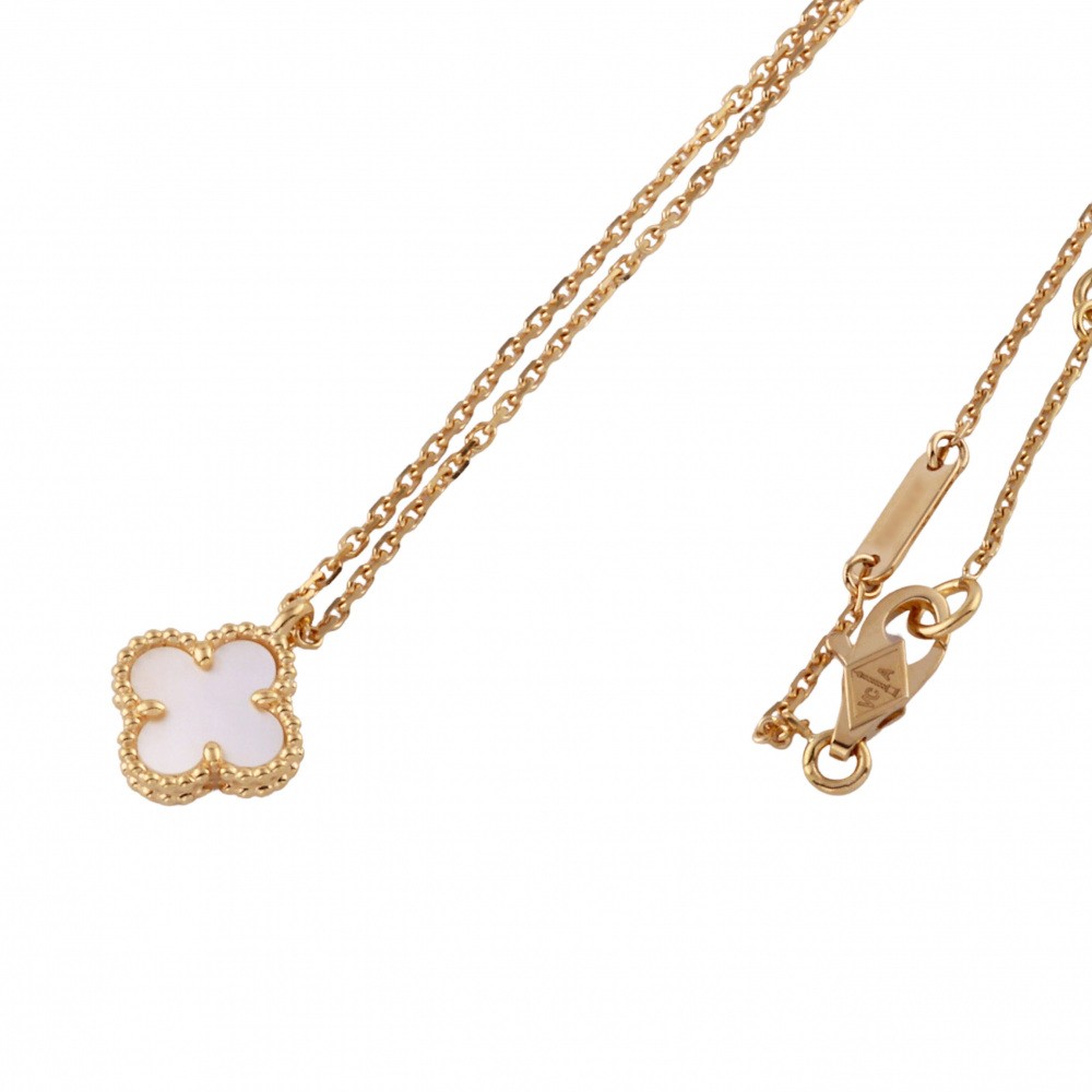 Van Cleef & Arpels Sweet Alhambra Necklace 18K Mother of Pearl