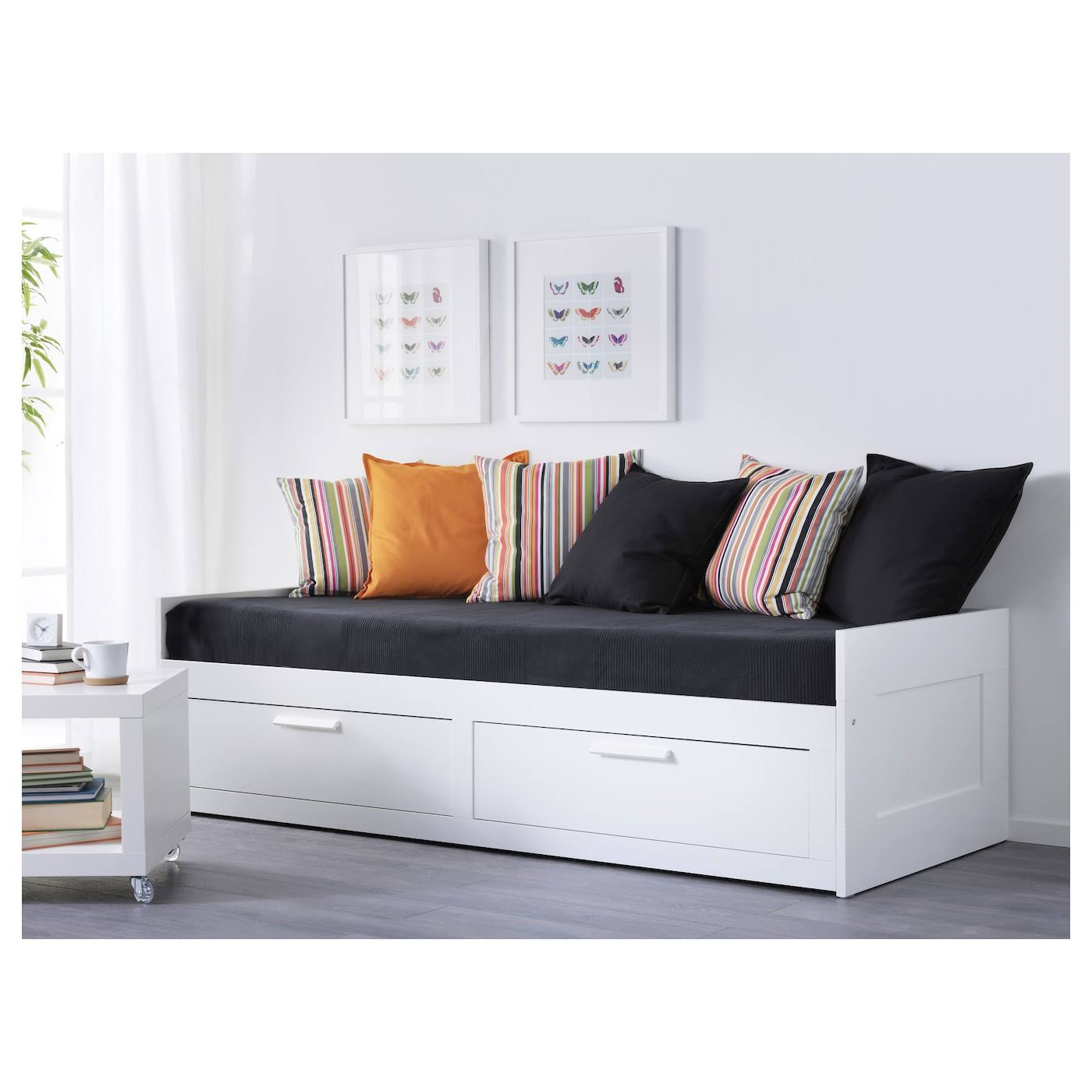 IKEA - BRIMNES Daybed Frame with 2 Drawers, White, Twin