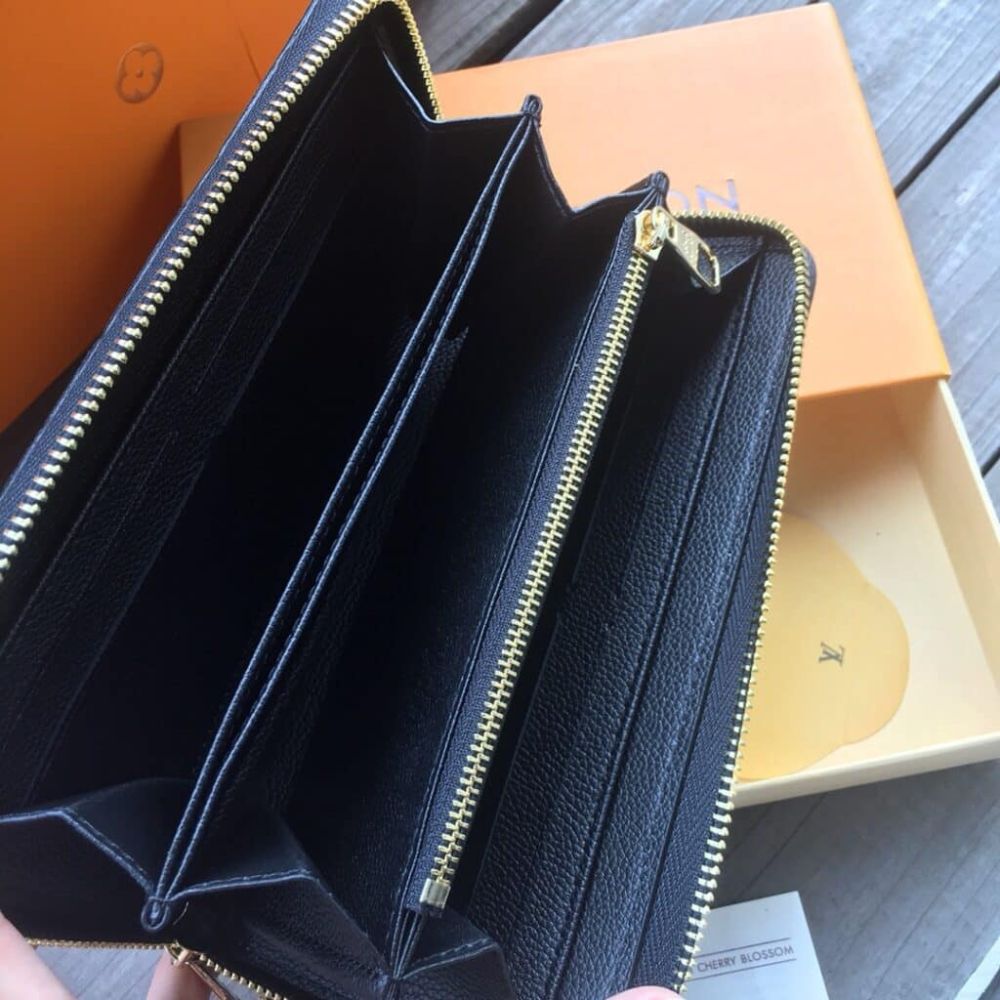 Louis Vuitton Zippy Wallet Monogram Black 7.5 Inches M61864