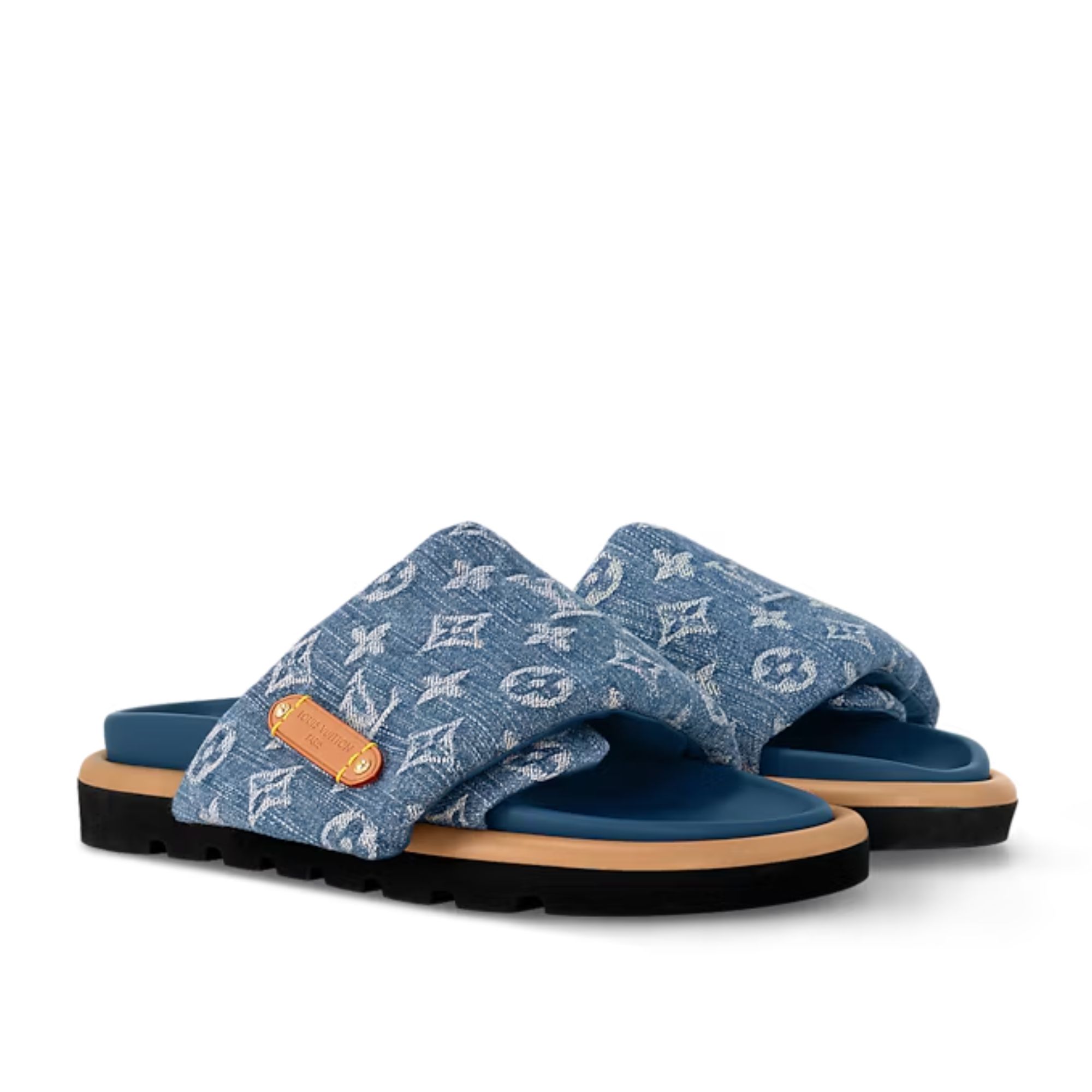 Louis Vuitton Pool Pillow Flat Comfort Mules Blue 1Acjvh