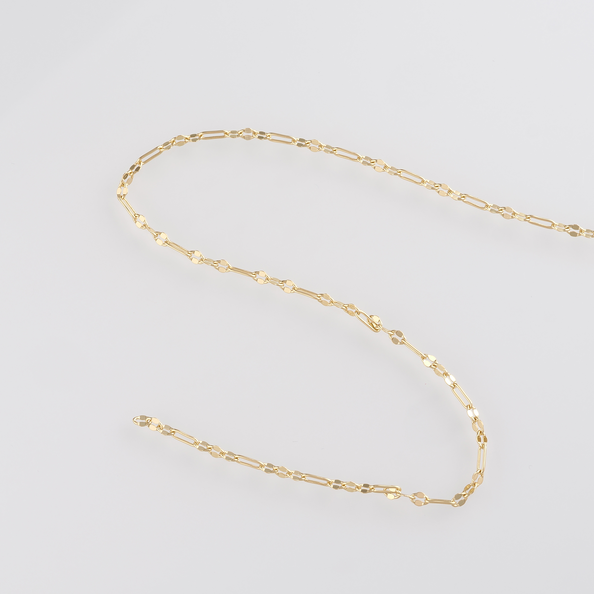 18K Gold Filled Cable Chain Necklace,Dainty Thin Link Chain,Gold Chain Necklace for Women DIY Jewelry Making Supply