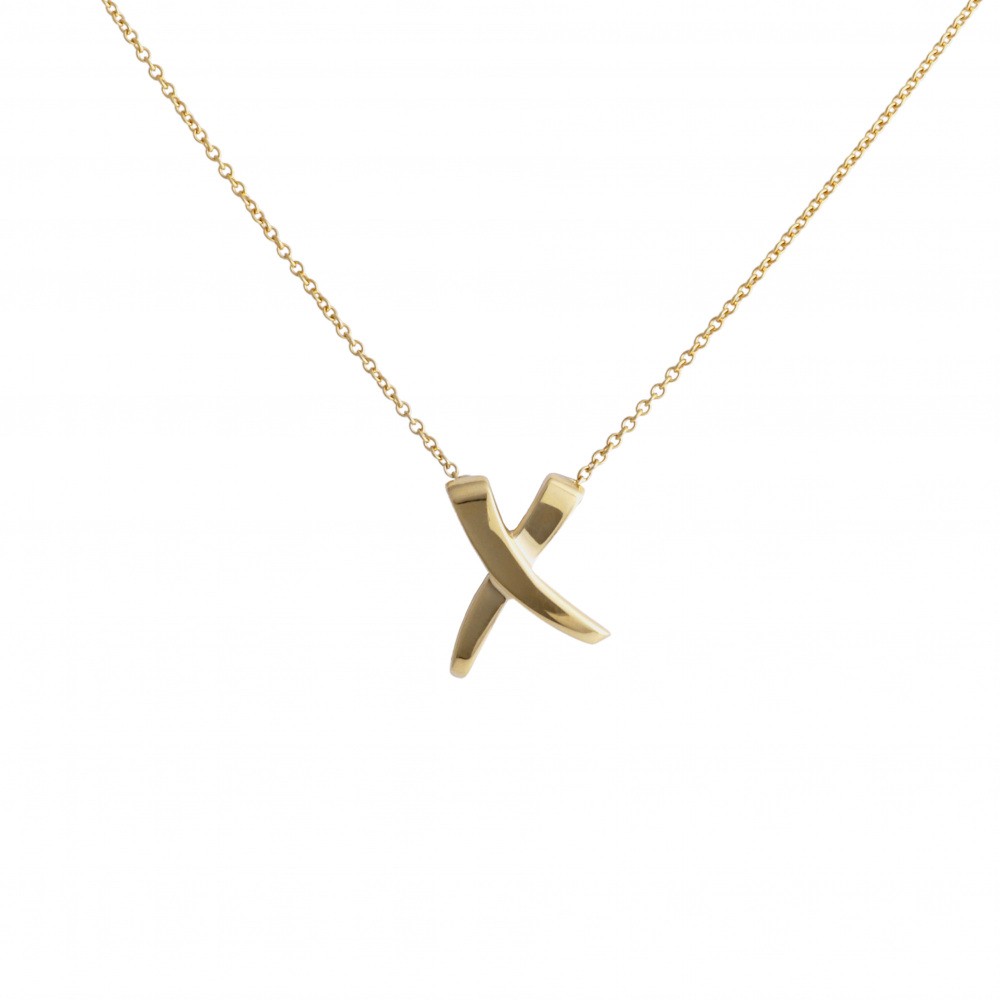 Tiffany & Co. Paloma Picasso Kiss Necklace 18K Yellow Gold