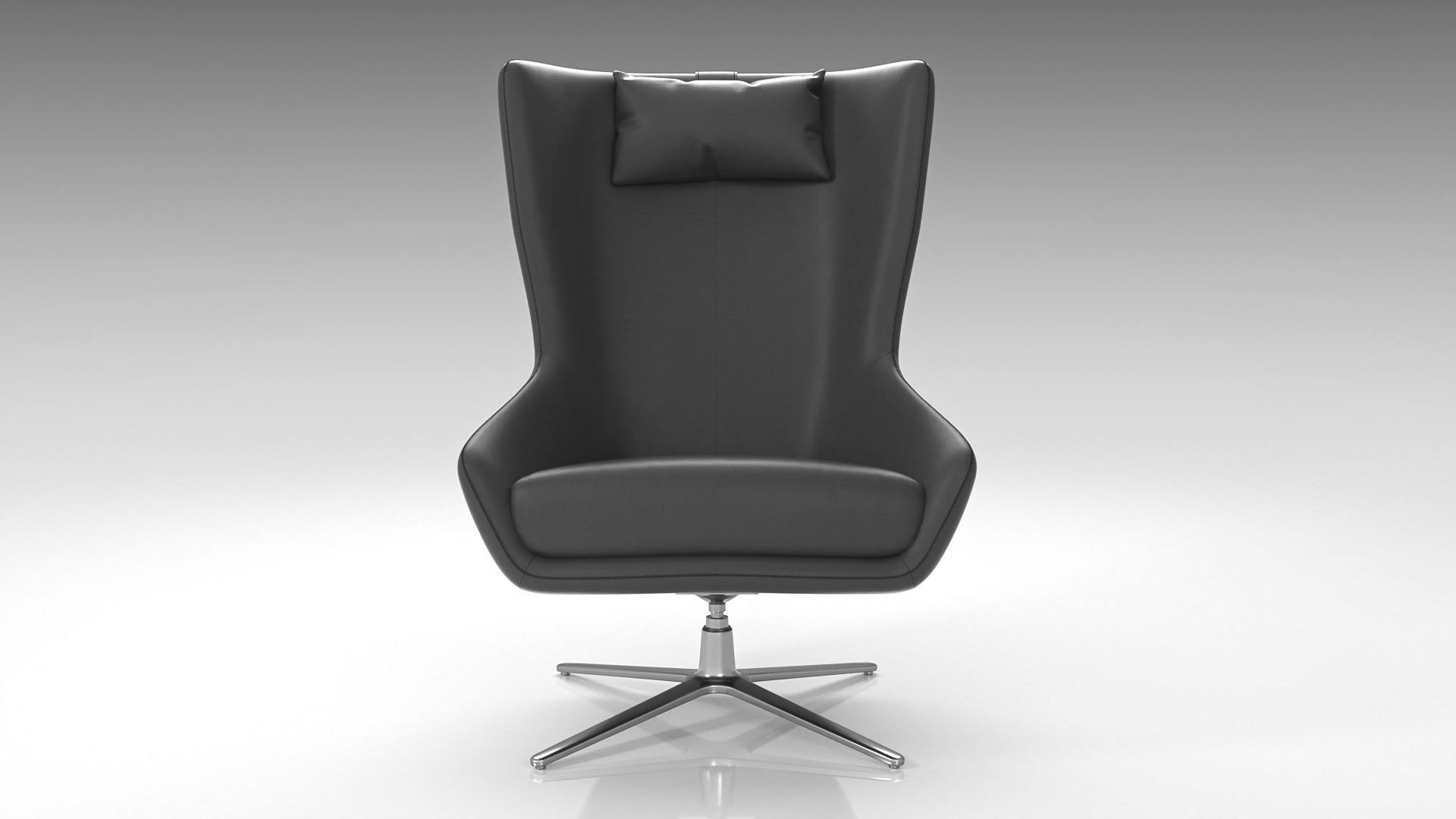 Jacob Accent Chair Light Gray | Eco Leather