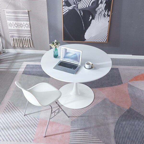 Midcentury Round Dining Table ,Kitchen Table,Easy to assemble and clean