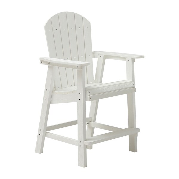2piece Set Patio Bar with Armchair Set,White