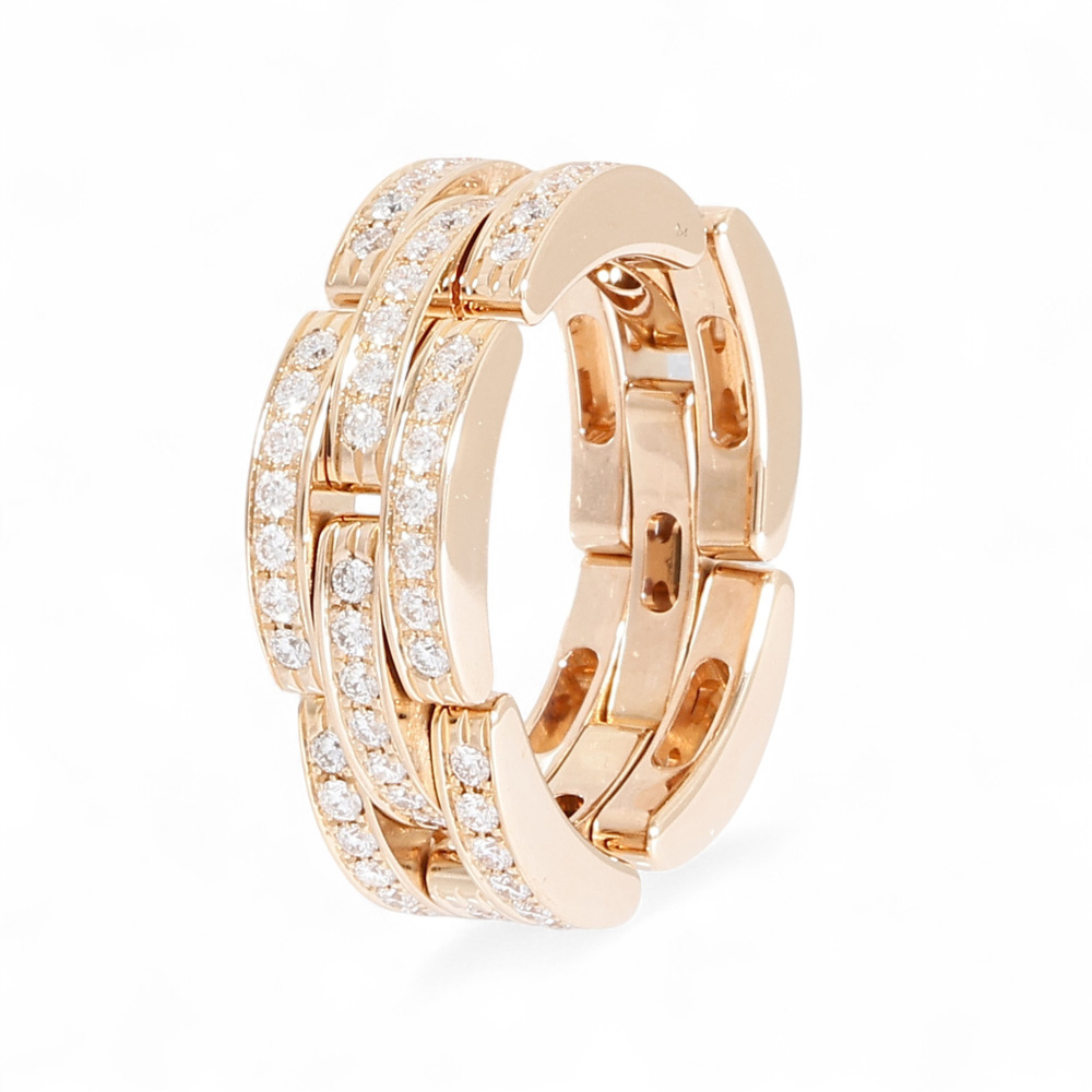 Cartier Mayon Pantale Ring 18K Rose Gold Diamond N4749100