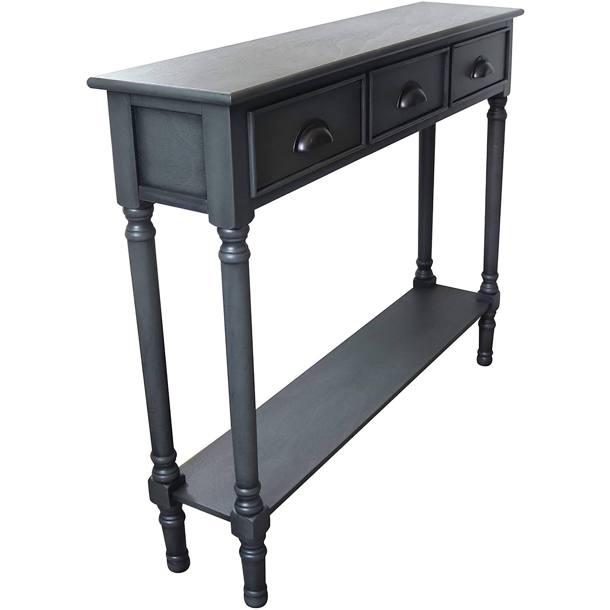 Burlington 3-Drawer Wood Console Table, 39.5x22 Wide - Sahara