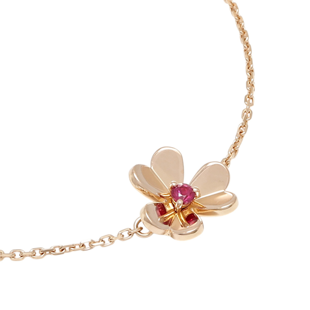 Van Cleef & Arpels Frivole Bracelet 18K Rose Gold Ruby VCARP7S900