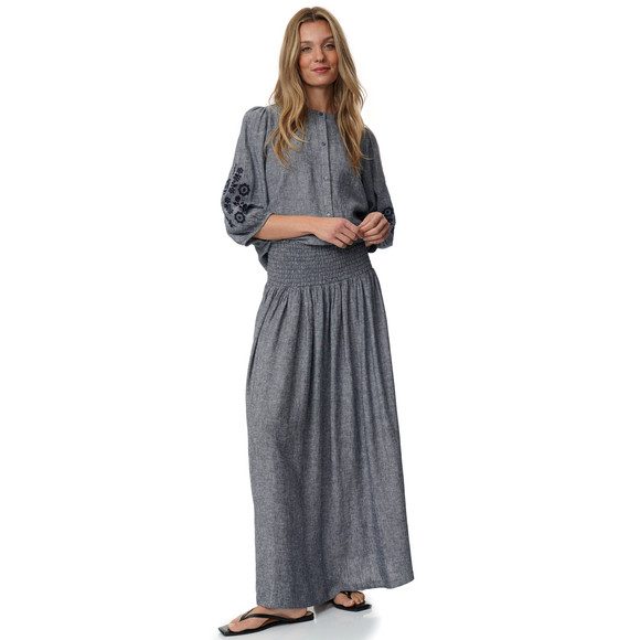 Gina Benotti Damen Leinen-Bluse mit Spitze