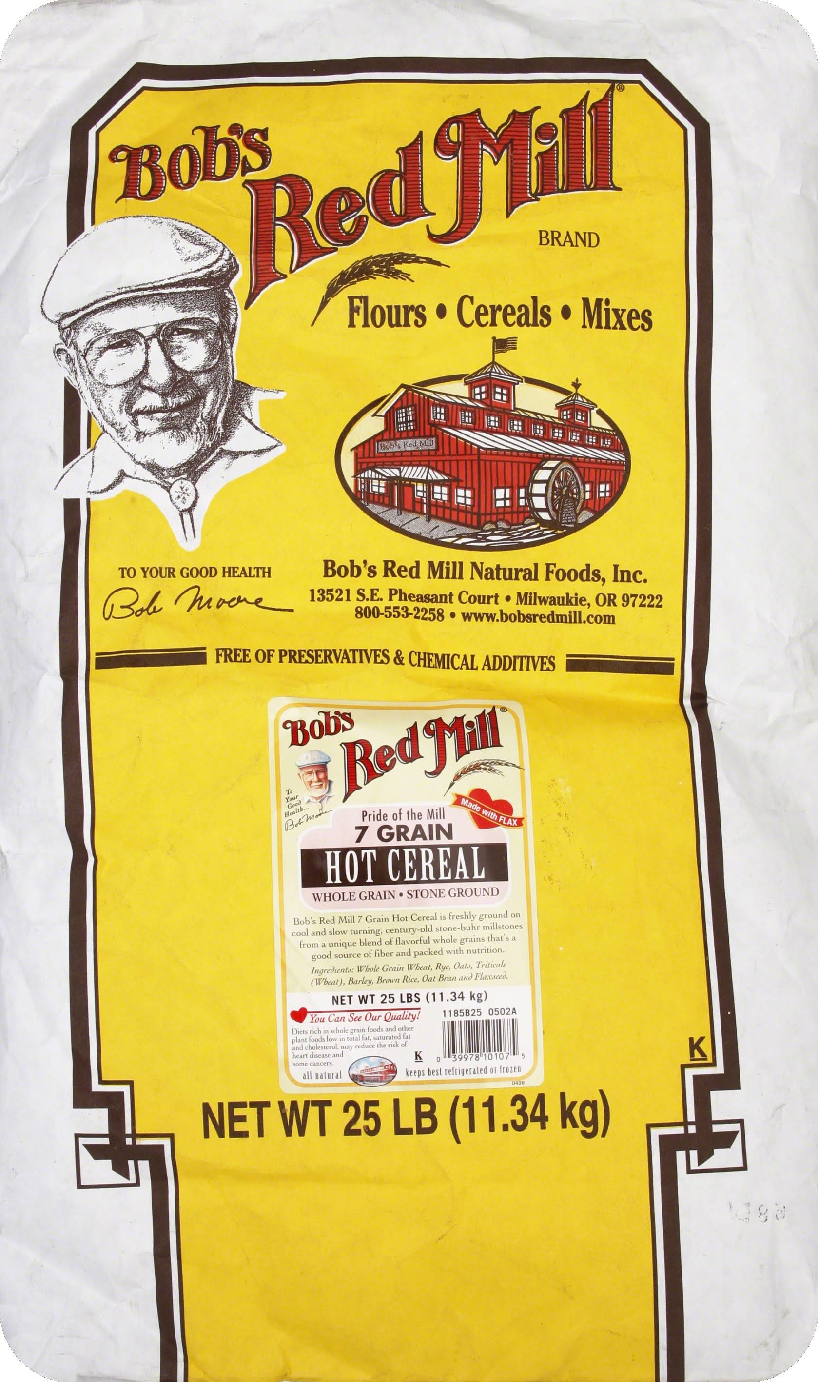 Bobs Red Mill Hot Cereal, 7 Grain - 25 lb