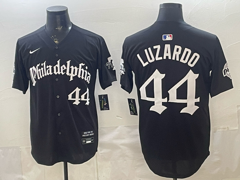Men's Philadelphia Phillies Jesus Luzardo #44 Black Limited Player Jersey