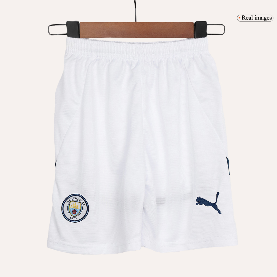 Manchester City Home Kids Soccer Jerseys Kit