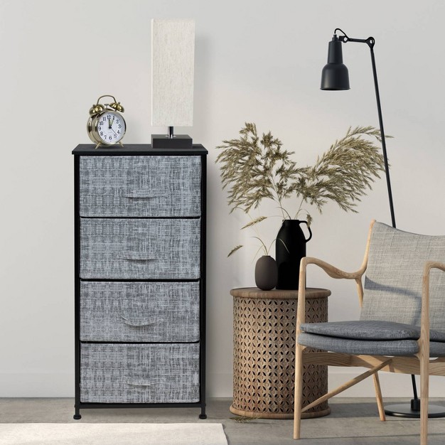 Sorbus Drawer Fabric Dresser For Home Bedroom And More Gray