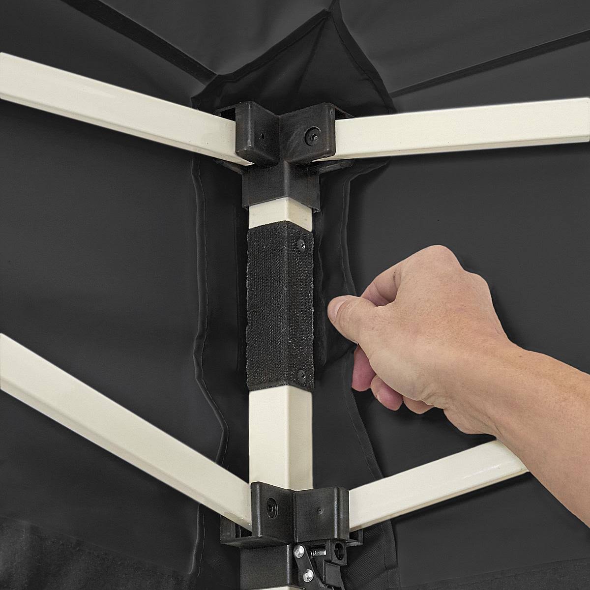 Steel Frame Canopy - 10 x 10', Black - ULINE - H-2674BL