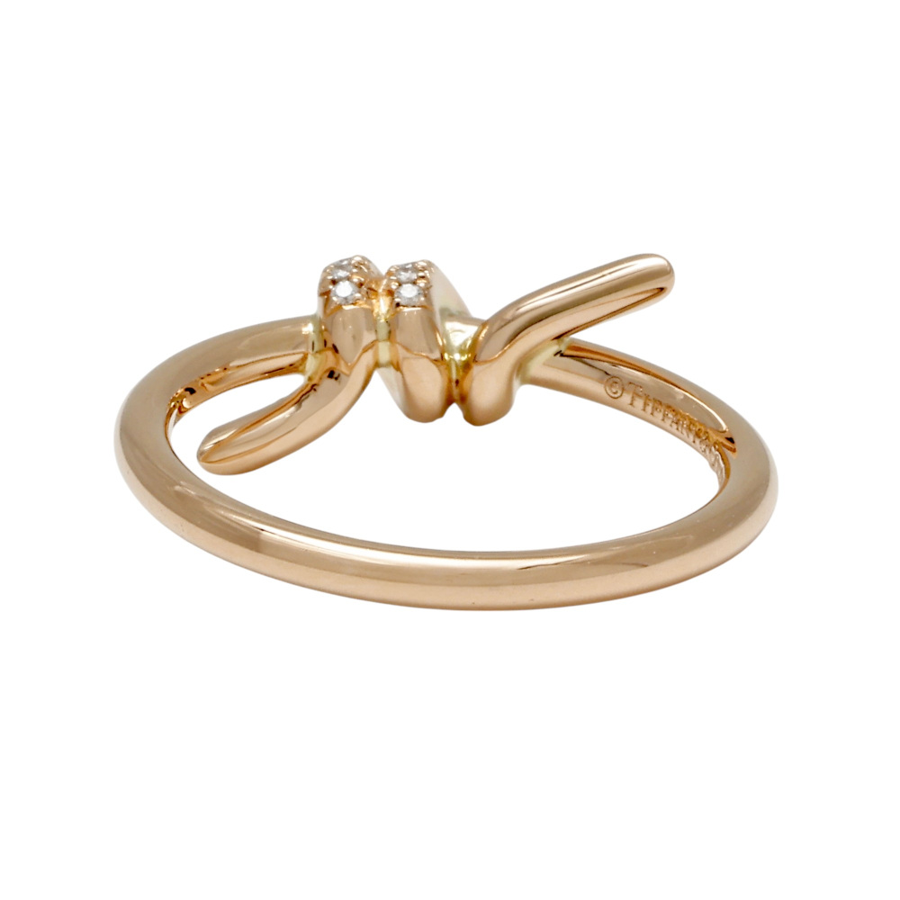 Tiffany & Co. Knot Ring 18K Rose Gold Diamond 69526462