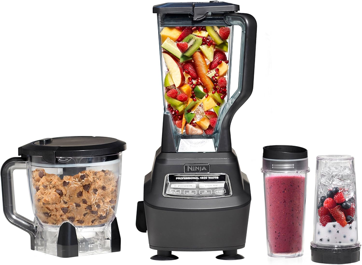 2026 BL770 Mega Kitchen System, 1500W Blender & Processor, 72oz Pitcher, 64oz Bowl, 16oz To-Go Cups, Black