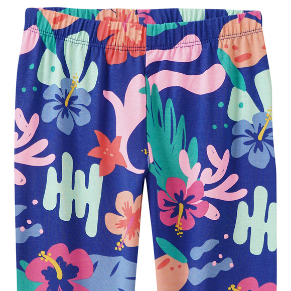 Famy Mädchen Capri-Leggings im Tropical-Look