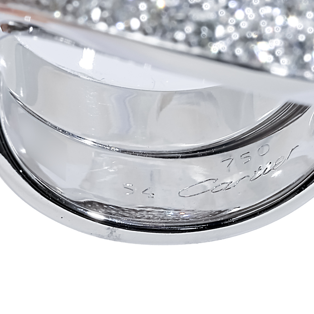 Cartier Yin Yang Ring 18K White Gold Diamond