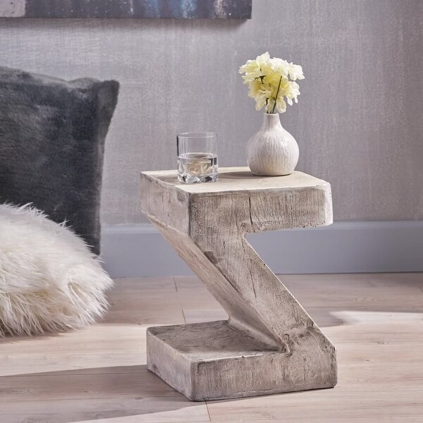 Outdoor modern accent side table,for garden,No Assembly Required