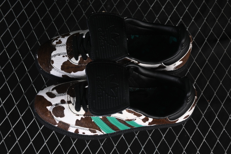 Adidas Samba Lt Cow Print Black/White/Collegiate Green JS3930