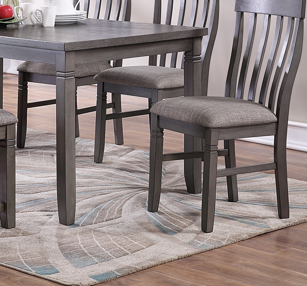 Dcenta Dining Room Furniture Simple 6pc Set Dining Table 4x Side Chairs and A Bench Solid wood and veneers