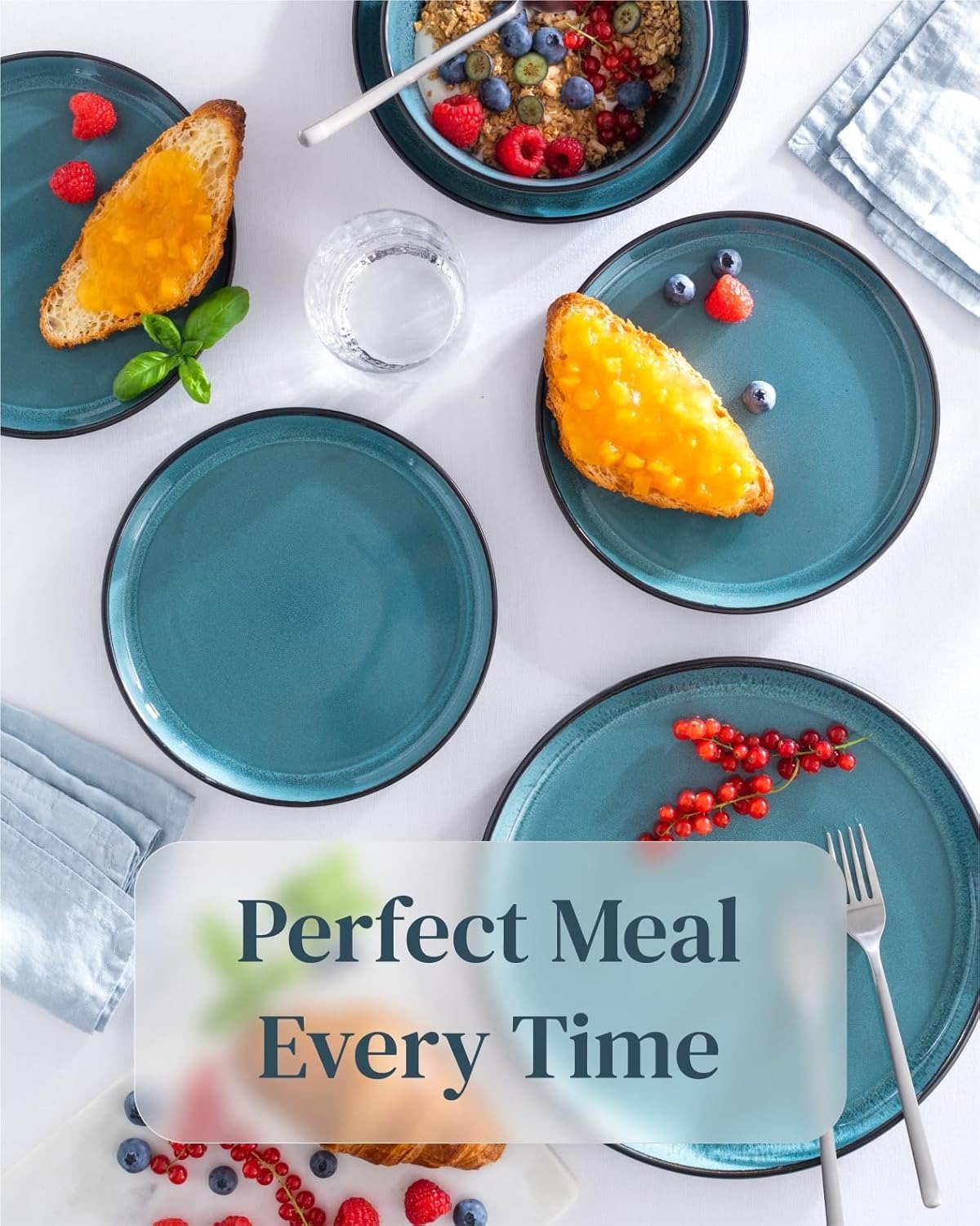 Stoneware Dinnerware Set Dishwasher Microwave Safe Durable Tableware Set