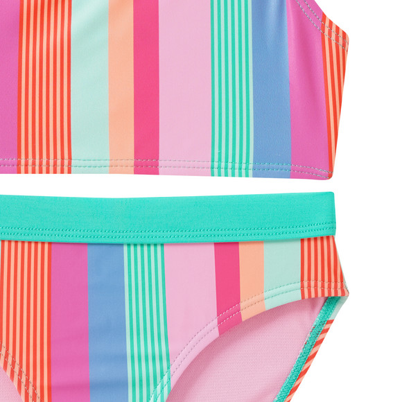 Famy Mädchen Bikini mit bunten Streifen