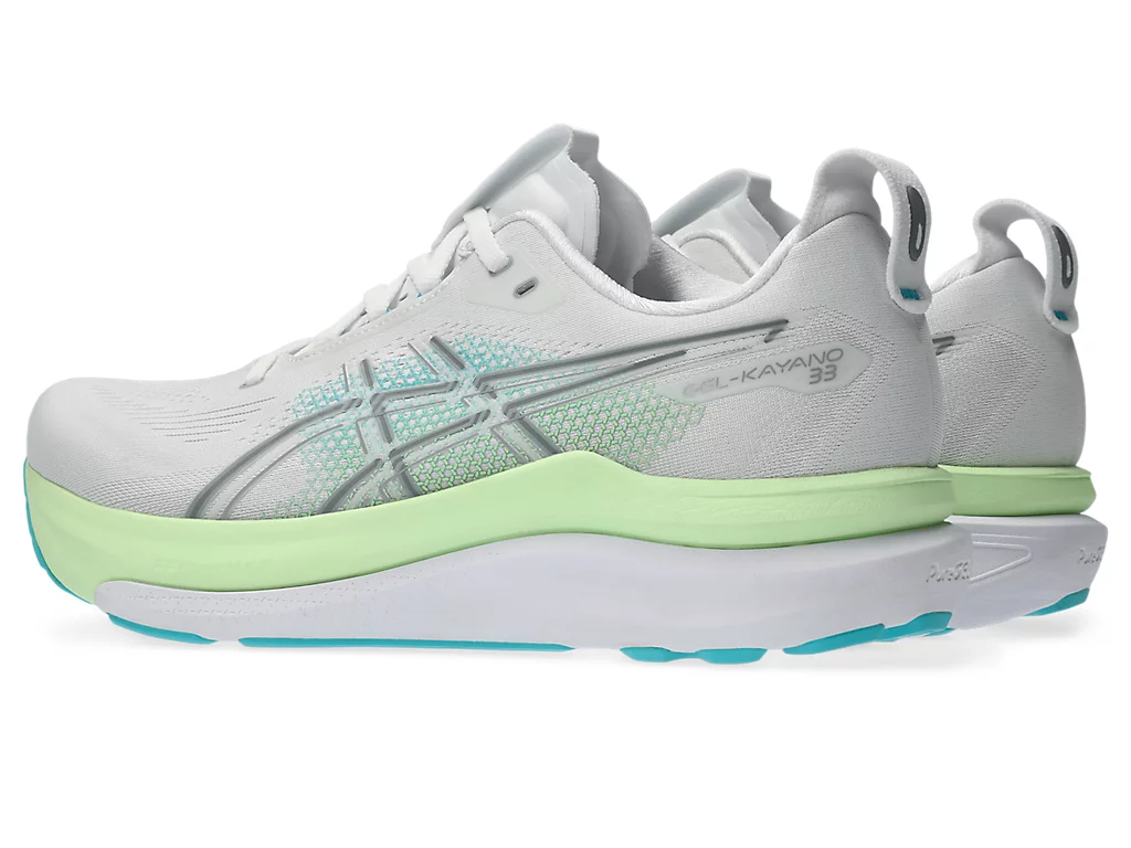 ASICS GEL-KAYANO 33 Running Shoes WHITE/ENERGY AQUA 1011C167-100