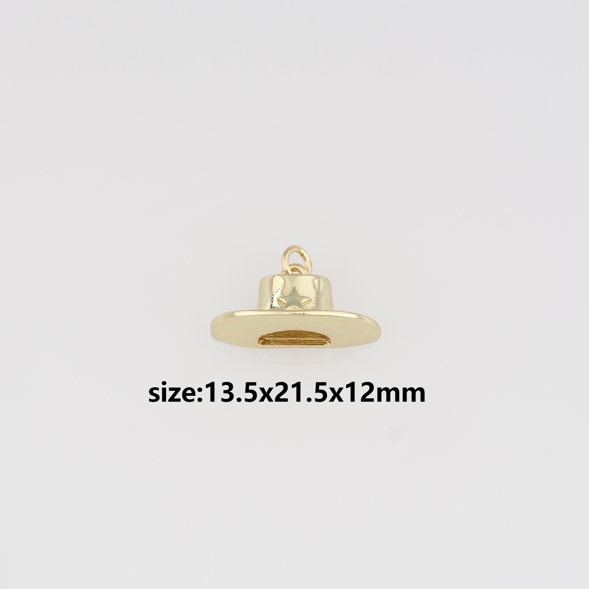 18K Gold Filled Cowboy Hat Pendant,Hat Charm,Cowboy Hat Earrings Necklace for DIY Jewelry Making Supply