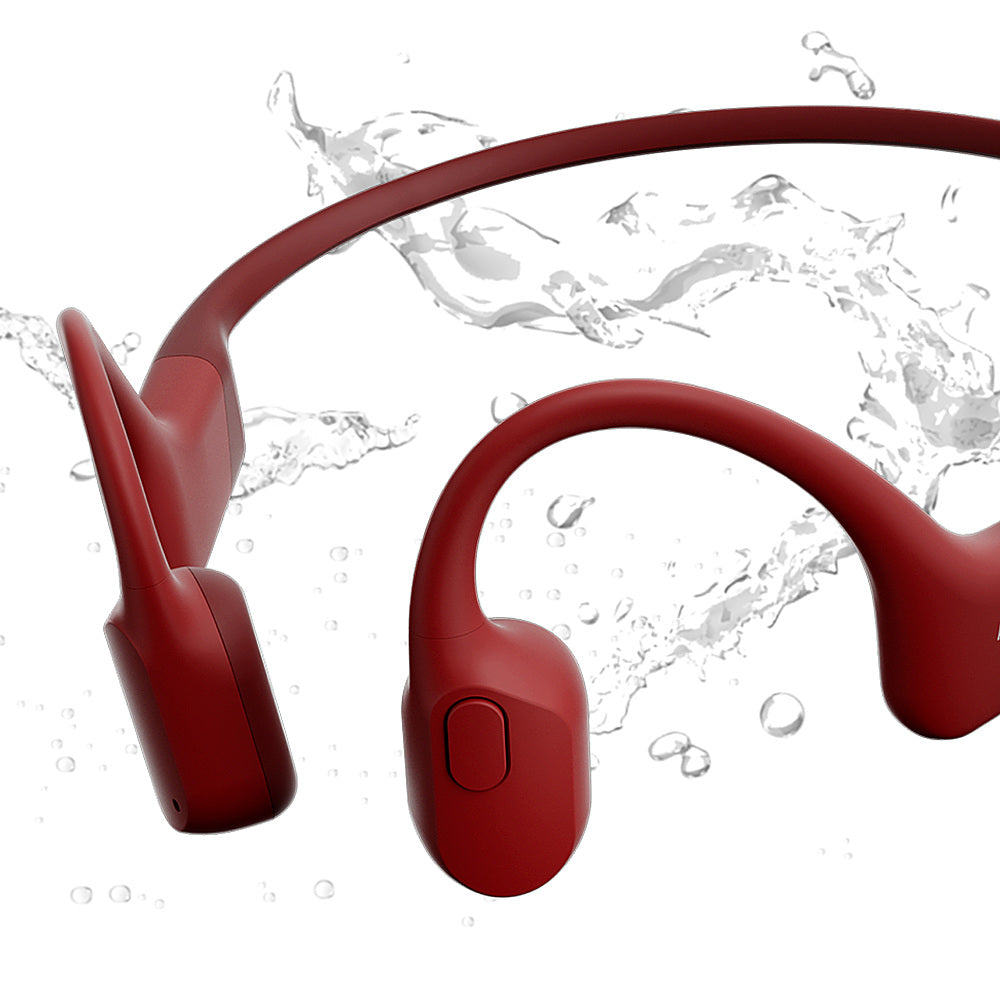 Shokz - OpenRun Bone Conduction Open-Ear Endurance Headphones - Red