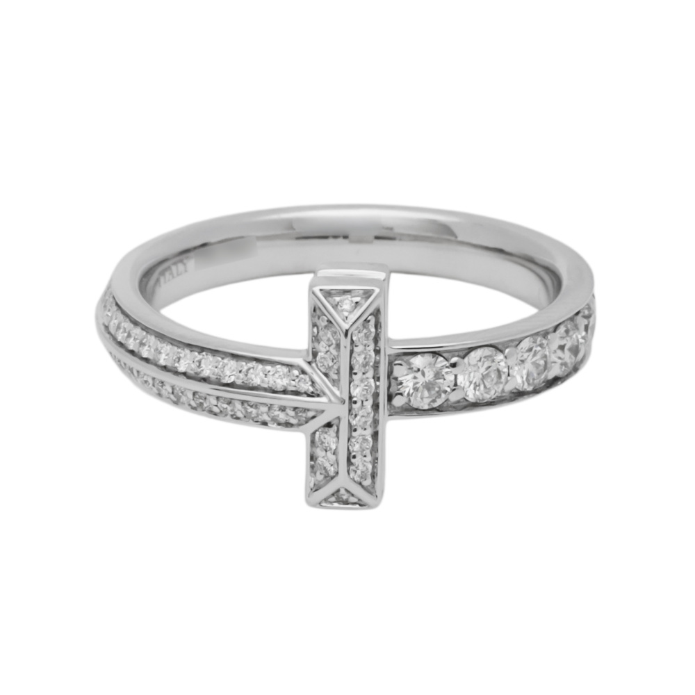 Tiffany & Co. Tiffany T Ring 18K White Gold Diamond 73126002