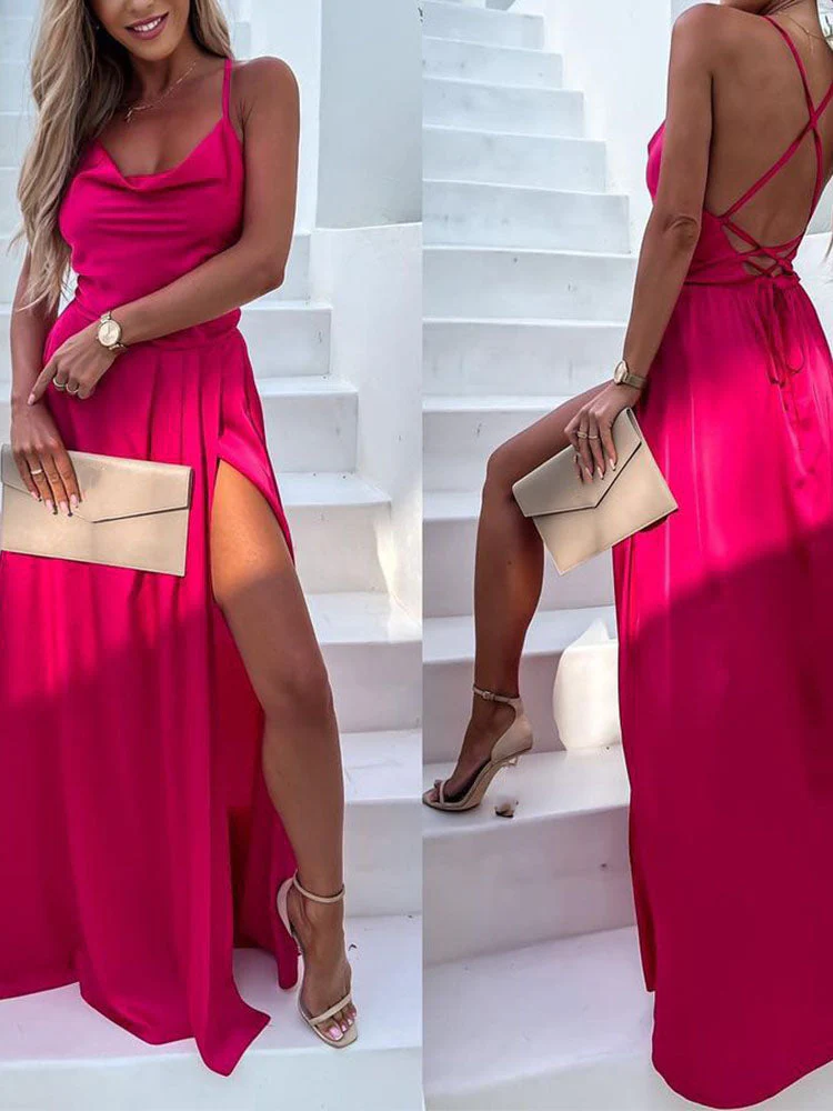 Elegant High Slit Maxi DressClistos